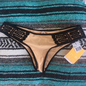 Rip Curl Nude & Black Bikini Bottom